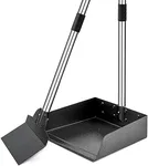 Pooper Scooper for Large Dogs, Adjustable Long Handle Metal Tray and Spade Poop Scooper for Dogs with Bin for Pet Waste Removal, No Bending Clean Up Pooper Scooper for Medium and Large Dogs
