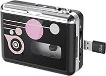 Portable USB Cassette Player, Walkman Tape to MP3 Digital Converter, Stereo Audio Music Player with 3.5MM Earphone, Save into USB Flash Drive No PC Required