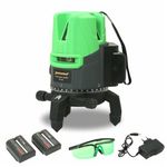 TOMAHAWK® Plastic Professional 2-Line 3D Line Laser Cross Self Leveling Laser Level, Horizontal and Vertical Green Laser Line (02-N-2Line level)