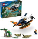 LEGO® City Jungle Explorer Water Plane 60425, Toy Seaplane for Boys and Girls Aged 6 and Over, Fun Toy for Kids, 2 Minifigures, Frog and 3 Crocodile Action Figures