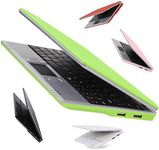 Goldengulf 7 Inch Portable Mini Computer Laptop PC Netbook for Kids Android 12 Quad Core 32GB WiFi Built in Camera Netflix YouTube Flash Player (Green)