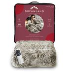 Dreamland Hygge Days Electric Blanket – Heated throw - Alaskan Husky, Luxury Faux Fur, 5-minute Fast heat up, 6 temperature settings, 1/3/9-hour auto timer, Electric throw, Machine Washable, 160x120cm