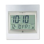 Howard Miller Techtime II Wall Clock 625-236 – Digital Alarm Clock with Radio Control Movement