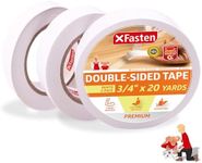 XFasten Double Sided Tape, Removable, 3/4-Inch by 20-Yards, Pack of 3, Ideal as a Gift Wrap Tape, Holding Carpets, and Woodworking