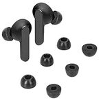 kwmobile Replacement Ear Tips Compatible with JBL Live Pro 2 TWS - Set of 6 - Memory Foam Eartips - Black