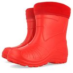 EVA Light Kids Girls Wellington Boots Rainy Snow Wellies flace linners 5 UK Toddler to 2 UK Junior (Red, uk_footwear_size_system, little_kid, numeric, medium, numeric_8)