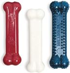 Nylabone Dura Chew Toy, Regular Size, Red/White and Blue, Triple Pack