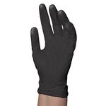 BaBylissPRO Reusable Black Satin Latex Gloves, Medium, 4 per box