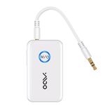 YMOO Bluetooth 5.3 Transmitter Receiver, 2-in-1 Wireless Bluetooth Adapter,3.5mm Low Latency Audio Adapter,Bluetooth Transmitter for Tv to Headphones, (White)