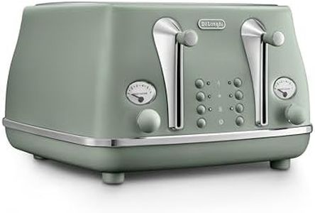 De'Longhi Icona Capitals 1800W 4 Slice Toaster, Copenhagen Green