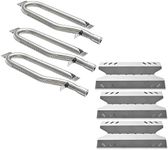 Hisencn Grill Repair Kit Replacement for Members Mark BQ05046-6, BBQ Pro BQ05041-28, BQ51009, Sam's Club, Outdoor Gourmet Gas Grill Models, Stainless Steel Pipe Burner Tube, Heat Plate Tent Shield