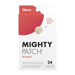 Mighty Patch Original from Hero Cosmetics - Medical-grade Hydrocolloid Pimple Patch, Nightime blemish patch, wake up to clearer looking skin, suitable for sensitive skin (24 Count)