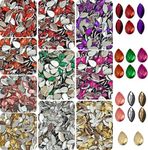 INDIKONB 2900 Pcs Multicolor Rhinestones Flatback Pastable Kundan Stones Gemstones and Crystals for Art and Crafts, Jewellery making, Clothes, Embroidery material DIY kit | FLAT STONE - FS02 |