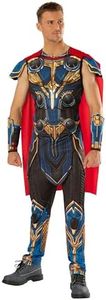 Rubie's Men's Official Marvel Thor Love & Thunder Deluxe Costume, Multicolor, One Size