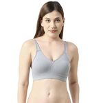 juliet Womens Micromodal Lycra Non Padded Non Wired Minimizer Bra (Kiara Grey 36C)