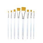 Aqualon Royal and Langnickel Short Handle Paint Brush Set, Flat and Shader, 8-Piece