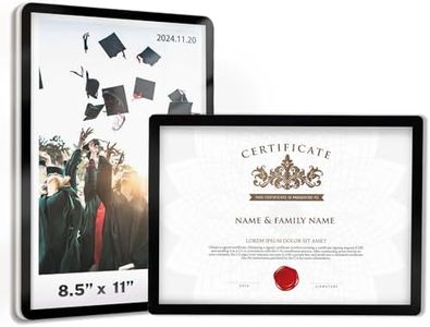 Sign Holder 8.5"x11" Wall-mounted 2 Pack, Self-Adhesive Display Frame for College Certificate/Poster/Paper/Picture Office/Store/School Display Sign Holder with Horizontal and Vertical (Black)