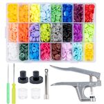 360pcs T5 Snap Button & Snap Press Pliers Sets,Plastic Snaps for Clothing/Crafting and Storage Box Organizer 24 Colors by Allure Maek