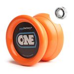 YoyoFactory ONE Yo-Yo - Orange (modern spinning yoyo, beginner to pro, 2 different level ball-bearings included, comes with string)