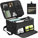 DerHutzucker Golf Trunk Organizer for Car SUV with Shoe Compartment & Divider | 2-Layer Golf Storage Bag for Balls, Tees, Accessories | Waterproof Golf Locker Gift for Men, Dad, Golfers