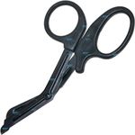 YNR Medical Bandage Scissors Trauma Shears Nurses Doctor Fire Rescue First Aid Paramedic Vet EMT EMS Full Black CE (Black, 7.5")