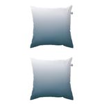 rucomfy Indoor/Outdoor Cushion Blue Gradient Summer Print - Accessories for Home and Garden Decor Scatter Pillow - Pre Filled with Fibre Inner - Water Resistant - 45 x 45cm (2-Pack)