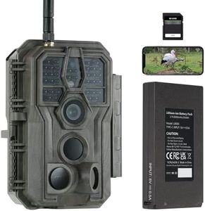 GardePro E8P Max Caméra de Chasse, WiFi, Batterie Rechargeable 8000 mAh, Carte SD Intégrée, 64MP 1296P, Caméra E8PMB No Glow Infrarouge Vision Nocturne