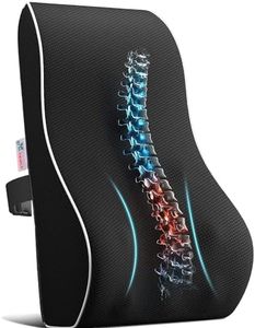 Grin Health SitRight Basics Comfort Memory Foam Lumbar Support Pillow for Chair and Car, Full Backrest Cushion for Back Pain Relief, Back Support for Chair & Car Seat Back Support Pillow Cushion