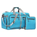 FATMUG Foldable Duffel Luggage Bag for Travel, Packing and Storage - Men and Women - 45 L, Sky Blue