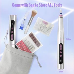 Denabuty Cordless Nail Drill – 35,000 RPM Electric Manicure Tool