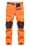 MAGCOMSEN Men's Wear Resistat Climbing Trousers Casual Walking Cycling Trousers Mountain Hiking Trousers Fluorescent Orange