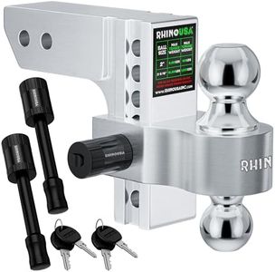 Rhino USA Adjustable Trailer Hitch (Black, 2.5")