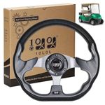 10L0L Golf Cart Steering Wheel, Generic of Most Golf cart EZGO Club Car Yamaha (style2 Gray)