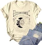 Rock Band T-Shirts for Women Vintage Rock Music Graphic Shirts Country Concert Short Sleeve Tees Tops Apricot