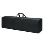 52 Inch Large Duffle Bag for Travel Camping Sport Equipment Storage Bag with 2-Way Lockable Zippers-Black