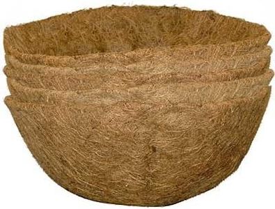 Set of 5 Gardman Shaped Coco Basket Liners, 14" Dia. Each