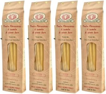 Rustichella d'Abruzzo Bucatini (Pack of 4), 500g Each - Classic Italian Pasta with a Hole - Perfect for Amatriciana Sauce - Artisan Pasta from Abruzzo