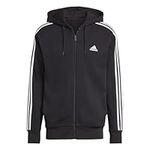 adidas IC0433 M 3S FT FZ HD Sweatshirt Men's black/white M