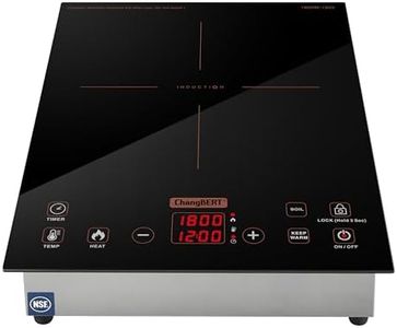 ChangBERT Built-in & Countertop Induction Cooktop, NSF-Certified Commercial Grade Single Induction Burner, Large 8” Heating Coil, Low Noise, Precise Temperature Control for Apartments RVs Food Station