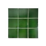 Set of 9 Ceramic Tiles 3.94 x 3.94" Solid Color Versatile and Long-lasting Wall and Floor Decor Backsplash Kitchen Bathroom (Emerald Green)