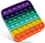 FunBlast Pop It Fidget Toy -Autism Special Needs Silicone Stress Reliever, Squeeze Sensory Toy - (Square or Round Will be Disptached)