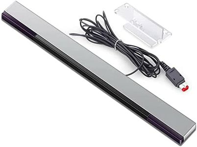 Wii Sensor Bar, Wired Infrared LED Sensor Bar compatible with Nintendo Wii & Wii U with Clear Stand