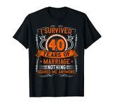 40th Wedding Anniversary, 40 Years Married, Husband & Wife T-Shirt