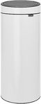 Brabantia Touch Trash Can New, 8 Gallon, White,115141