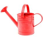 Bigjigs Toys Red Children's Watering Can with Fixed Spout, Top & Side Handle - Sturdy Kids Watering Can, Quality Kids Gardening Tools & Childrens Gardening Sets, Outdoor Toys