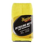 Meguiar's X1804EU Microfibre Detailing Car Cleaning Mitt, Yellow