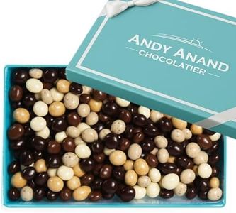 Andy Anand Belgian Chocolate coated Espresso Coffee Bridge of 5 Flavors, Delicious, Divine, Delectable Gift Boxed & Greeting Card Birthday Christmas Holiday Food Mothers Fathers day (1lbs)