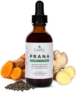 Leefy Organics PRANA - The Original Organic Liquid Turmeric Curcumin and Ginger Extract with Black Pepper | Supplement to Support Heart, Brain, Joint Health, Inflammatory Response, Immunity, Drops