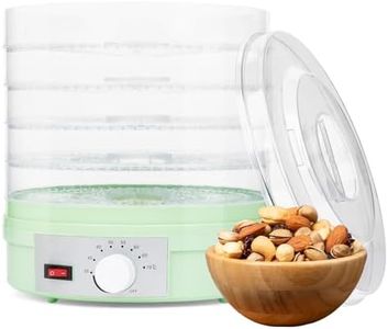 YOPOWER Multi-layer Electric Food Dehydrator | 5-Layer Removable Tray Fruit Dryer | Adjustable Temperature Dryer Machine Oven | Quickly Makes Healthy Dried Fruit Snacks Green