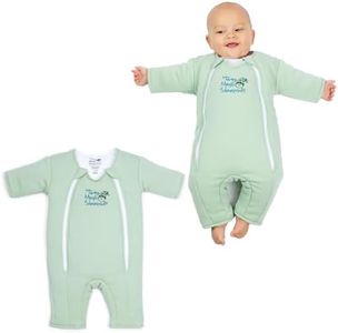 Baby Merlin's Magic Sleepsuit - 100% Cotton Baby Transition Swaddle - Baby Sleep Suit - Sage Green - 6-9 Months